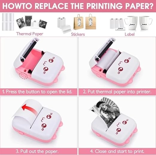 Inkless Portable Printer – Smart, Compact & Eco-Friendly Printing On-the-Go